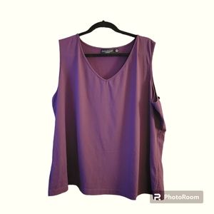 Dialogue Essentials Sleeveless Tank Purple 3X